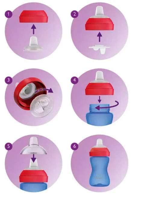 Philips AVENT puodelis minkštu, kramtymui atspariu snapeliu, 300 ml, mėlynas