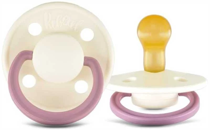 REBAEL 0-6 mėn. lateksiniai čiulptukai Tornado Pearly Rhino / Frosty Pearly Rhino, 2 vnt.