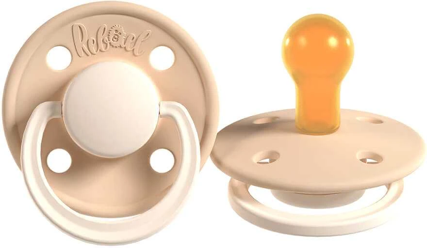 REBAEL 6+ mėn. lateksiniai čiulptukai Dusty Pearly Mouse/Frosty Pearly Lion, 2 vnt.