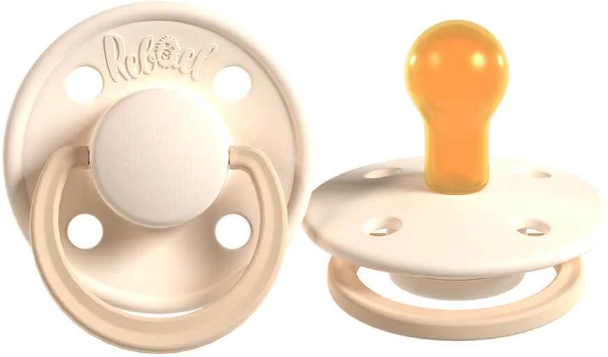 REBAEL 6+ mėn. lateksiniai čiulptukai Dusty Pearly Mouse/Frosty Pearly Lion, 2 vnt.