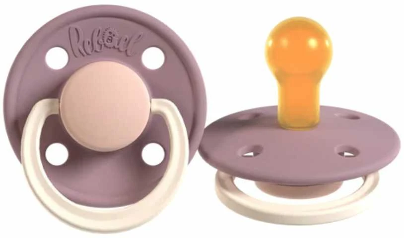 REBAEL 6+ mėn. lateksiniai čiulptukai Misty Soft Mouse/Tornado Plum Mouse, 2 vnt.