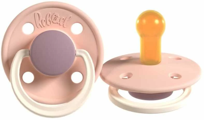 REBAEL 6+ mėn. lateksiniai čiulptukai Misty Soft Mouse/Tornado Plum Mouse, 2 vnt.