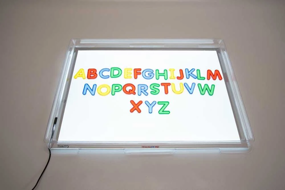 TICKIT A2 šviesos lenta ir žemas skaidrus padėklas, komplektas