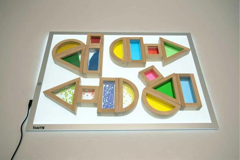 TICKIT sensorinių geometrinių formų rėmelių rinkinys, 16 vnt.