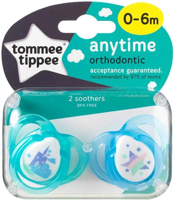 TOMMEE TIPPEE 0-6 mėn. Closer to Nature ANYTIME čiulptukas, 2 vnt.