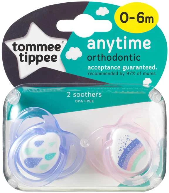 TOMMEE TIPPEE 0-6 mėn. Closer to Nature ANYTIME čiulptukas, 2 vnt.