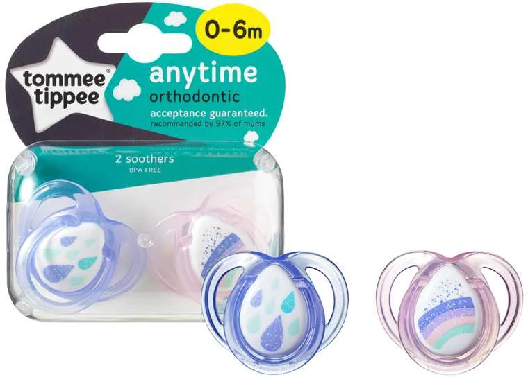 TOMMEE TIPPEE 0-6 mėn. Closer to Nature ANYTIME čiulptukas, 2 vnt.