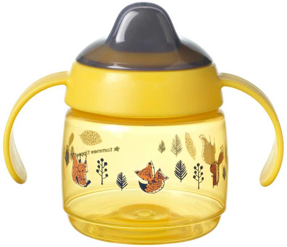 TOMMEE TIPPEE puodelis WEANING SIPPEE, 4 m+, 190 ml, geltonas, 447827