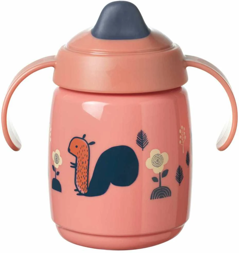 TOMMEE TIPPEE 300 ml 6+ mėn. WEANING SIPPEE puodelis – gertuvė, rožinė