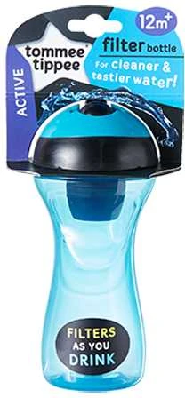 TOMMEE TIPPEE 380 ml 12+ mėn. gertuvė su filtru + atsarginis filtras