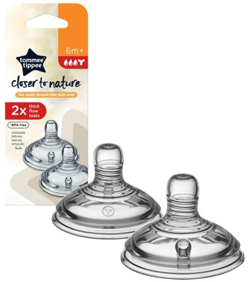 TOMMEE TIPPEE Natural Start žindukai tirštam skysčiui EASI-VENT, su sterilizavimo funkcija 2 vnt., 42214277