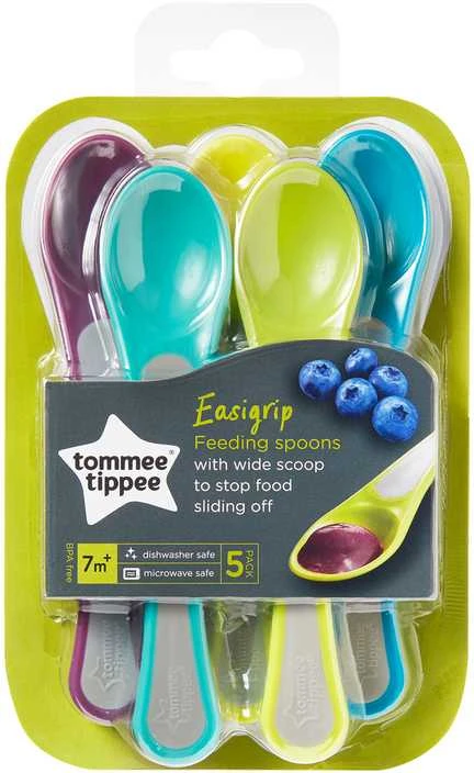 TOMMEE TIPPEE 7+ mėn. šaukšteliai Sidabrinis, 5 vnt.