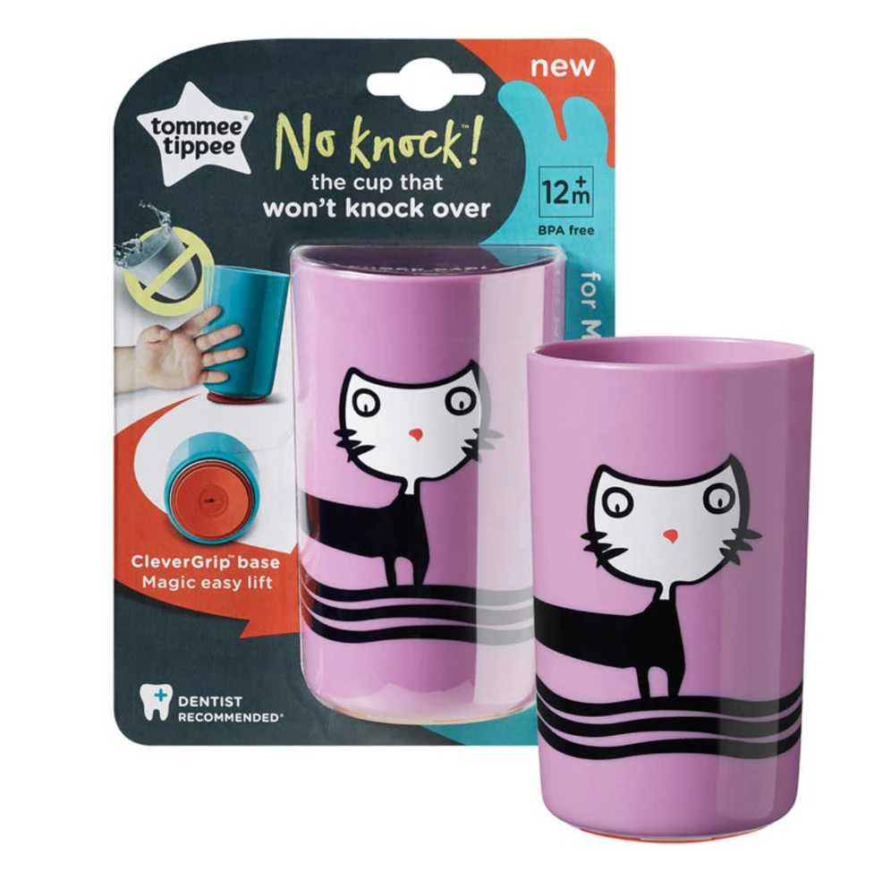 TOMMEE TIPPEE prilimpantis puodelis nuo 12 mėn. NO KNOCK, 300 ml