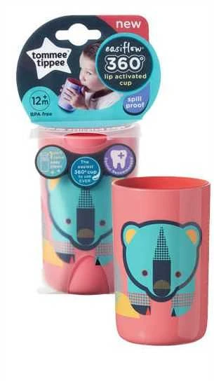 TOMMEE TIPPEE puodelis-gertuvė 360°, raudona, nuo 12 mėn.