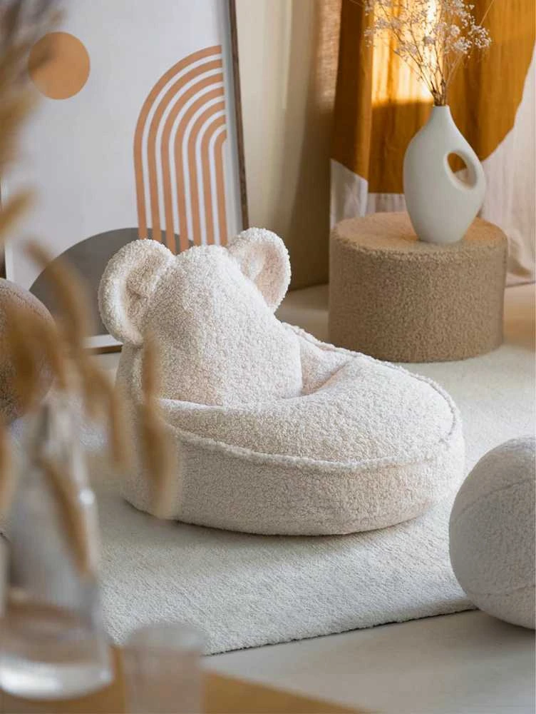 WIGIWAMA sėdmaišis BEAR, Kreminis Baltas