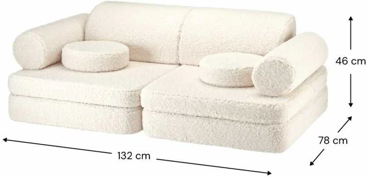WIGIWAMA sofa CREAM Baltas