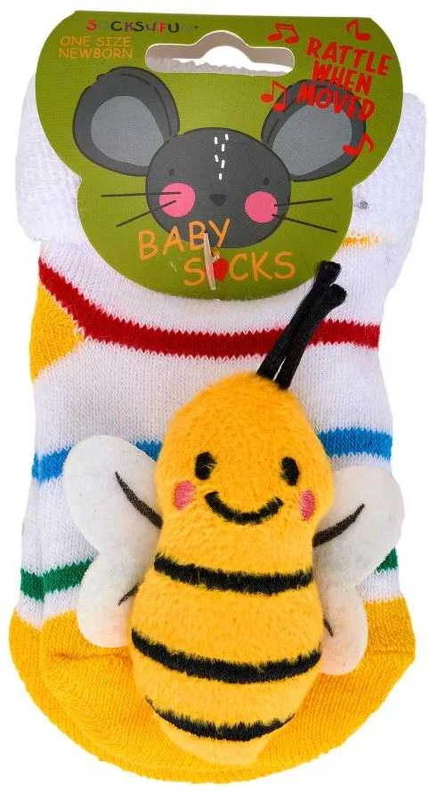 WOWERAT lavinančios kūdikių kojinytės su žaisliukais BABY RATTLE