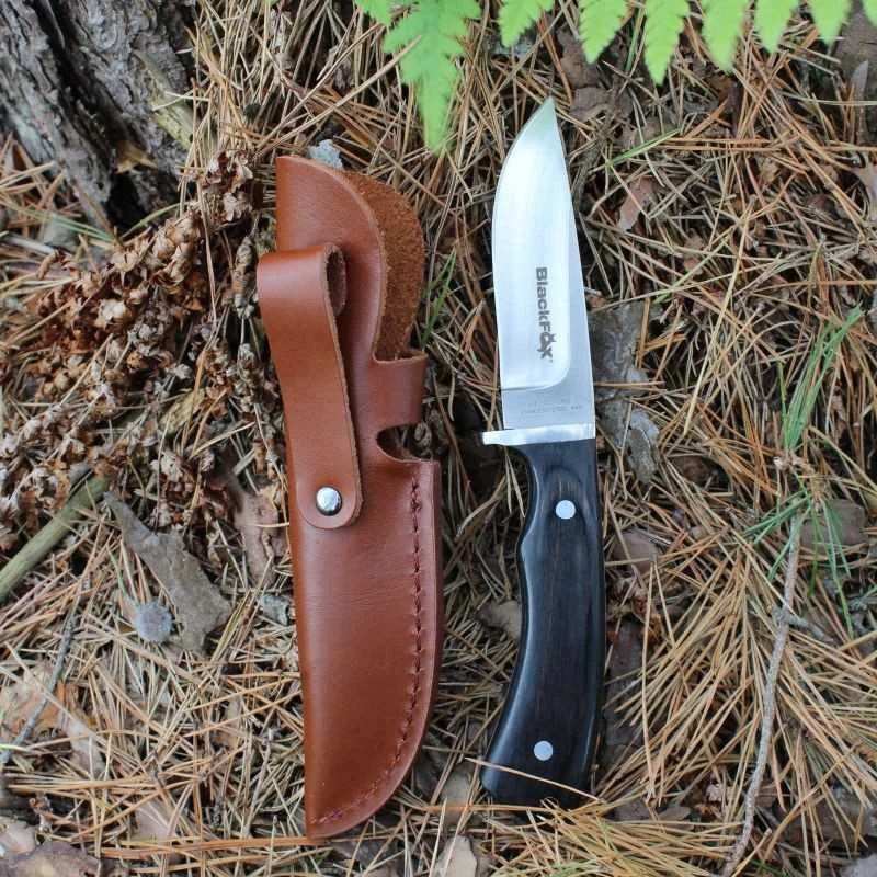 Fox Knives Medžioklinis peilis Juodas FOX LEATHER SHEATH
