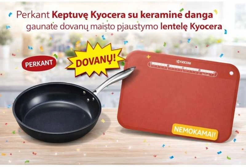 Keptuvė su keramine danga Kyocera 26cm.