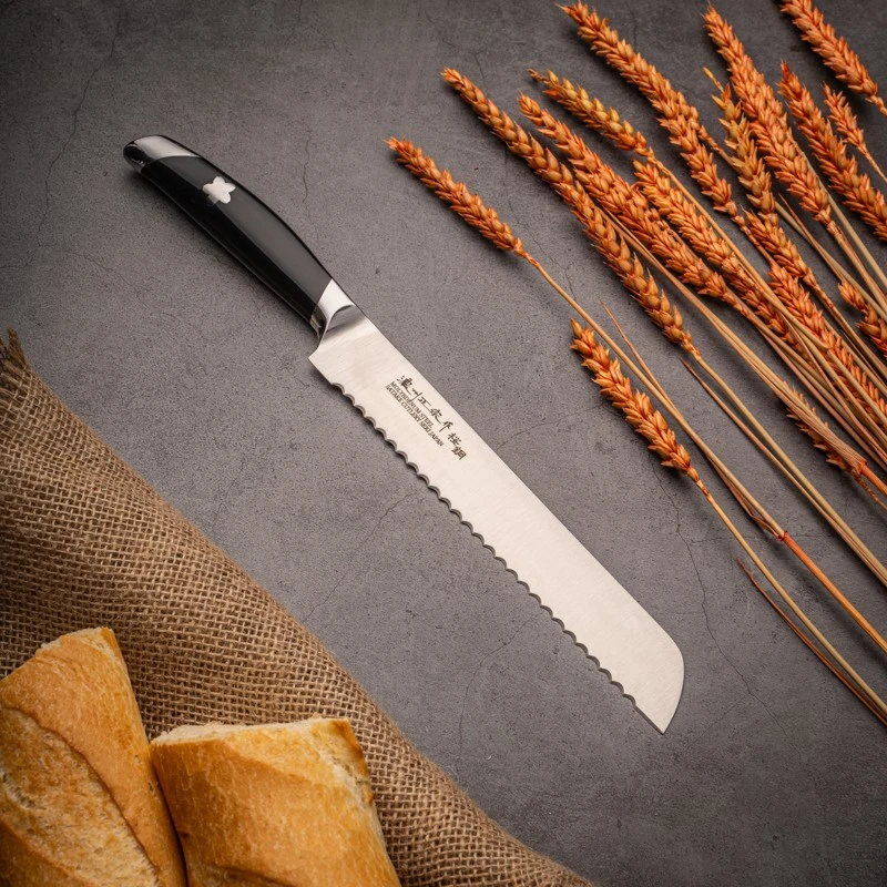 Satake Cutlery Mfg Japoniškas duonos peilis Satake Sakura, 18 cm