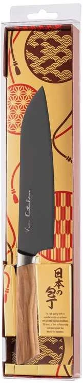 Satake Cutlery Mfg Japoniškas šefo peilis Santoku Satake Olive Juodas