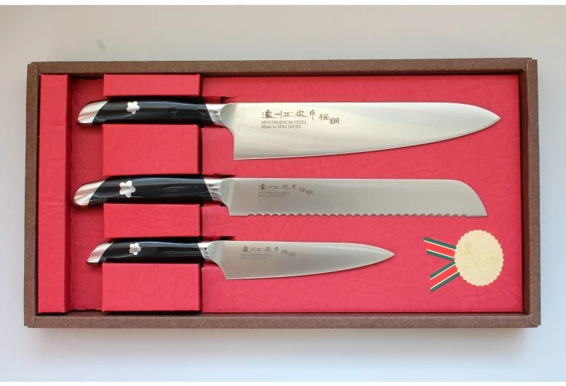 Satake Cutlery Mfg Japoniškų peilių rinkinys Satake Sakura 3vnt