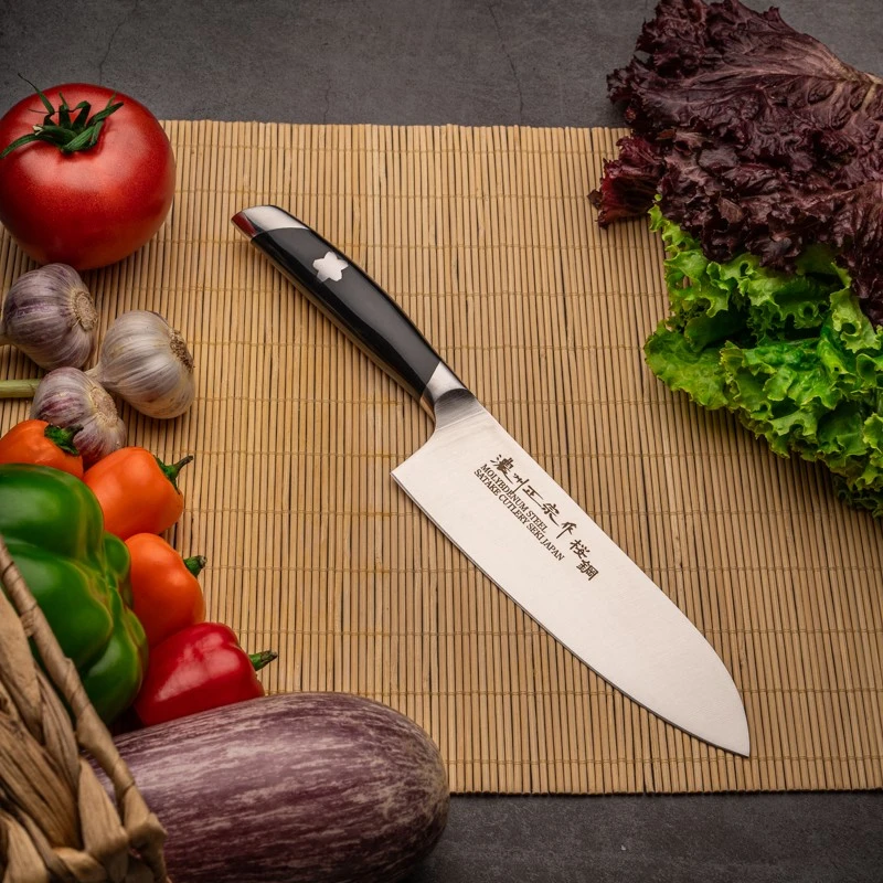 Satake Cutlery Mfg Japoniškas Santoku peilis Satake Sakura, 18 cm