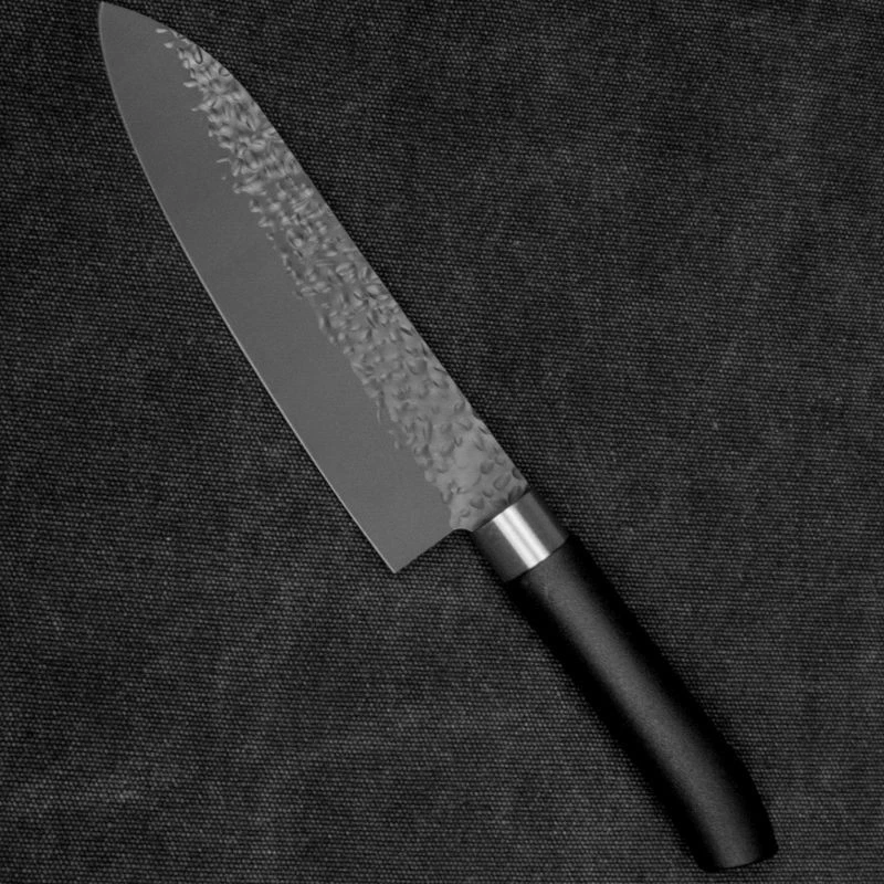 Satake Cutlery Mfg Japoniškas Santoku peilis Satake Tsuchime Titanium