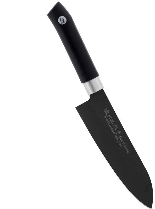 Satake Cutlery Mfg Japoniškas Santoku peilis Satake Tsuchime Titanium
