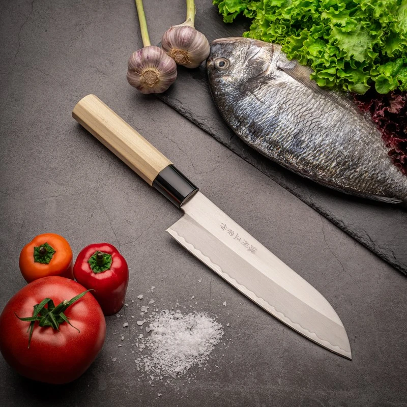 Satake Cutlery Mfg Japoniškas Santoku peilis Satake Traditional