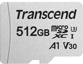 Atminties kortelė TRANSCEND 512GB Micro SD su adapteriu UHS-I U3 A1