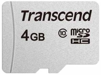 Atminties kortelė TRANSCEND 4GB Micro SD kortelė be adapterio, 10 klasė