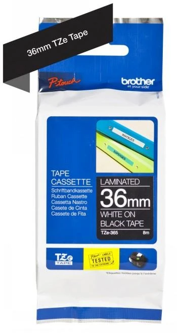 Brother BROLIS TZE365 36 Baltas ON Juodas