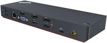 Lenovo ThinkPad Thunderbolt 3 Dock Gen2 (Maksimalūs ekranai: 3, maksimali skiriamoji geba: 4K/60Hz, Palaikoma: 2x4K/60Hz arba 3xFHD, 1xEthernet LAN (RJ-45), 2xDP 1.4, 3xHDMI 2.0, 5xUSB-3. 1 x „Thunderbolt 3“ pasroviui, 1 x USB-C, 1 x 3,5 mm kombinuotas lizdas, įvesties galia: 135 W, išėjimo galia: 90 W) „Lenovo“