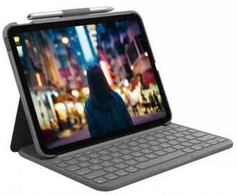 Logitech Slim Folio QWERTZ Vokiečių Grafitas „Bluetooth“