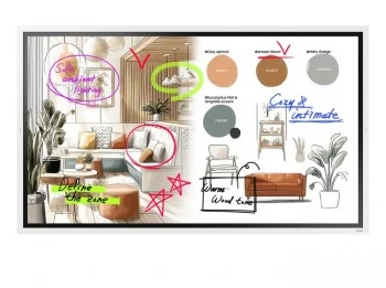 Monitorius SAMSUNG FLIP PRO DIGITAL FLIPBOARD, WM65F-X, 65" UHD, REAR (HDMI IN/OUT, TOUCH OUT, USB 3.0, LAN, AUDIO), WIFI WPA2 ENTERPRISE, BLUETOOTH, RS-232, TIZEN 9 (8GB RAM/64GB STORAGE) SOC, SPEAKERS (2X15W), 400X400 VESA, Baltas GRAY