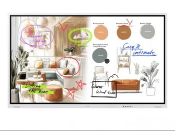 Monitorius SAMSUNG FLIP PRO DIGITAL FLIPBOARD, WM75F-X, 75" UHD, FRONT (USB-C PD 65W, USB SOC, USB HUB) REAR (HDMI IN/OUT, TOUCH OUT, USB 3.0, LAN, AUDIO, OPS), WIFI WPA2 ENTERPRISE, BLUETOOTH, RS-232, TIZEN 9 (8GB RAM/64GB STORAGE) SOC, SPEAKERS (4X10W), 400X400 VESA, Baltas GRAY