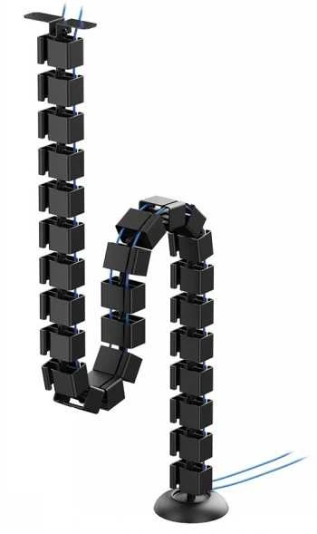 NEOMOUNTS CABLE SPINE ORGANIZER FOR SIT/STAND DESK FRAMES, SCREW MOUNTED, Juodas