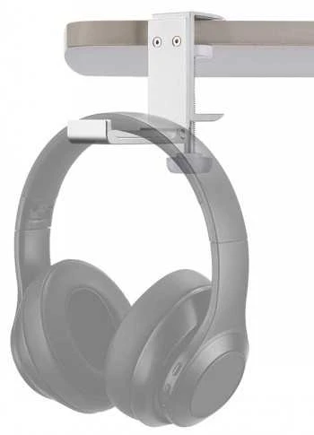NEOMOUNTS HEADPHONE HOLDER, CLAMP MOUNTED, ALUMINUM