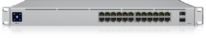 Šakotuvas UBIQUITI USW-Pro-24 valdomas jungiklis 24x 10/100/1000 2x SFP+ 1,3 colio ekranas