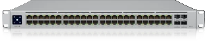 Šakotuvas UBIQUITI USW-PRO-48-POE UniFi komutatorius, 48 x 600 W, 48 gigabito RJ45 prievadai, 4 SFP+ prievadai, PoE++