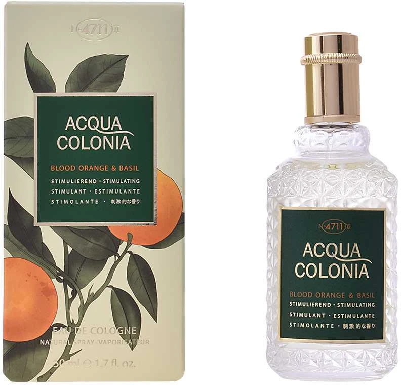 Odekolonas 4711 Acqua Colonia Blood Oranžinis And Basil Eau De Cologne Purškiklis 50ml