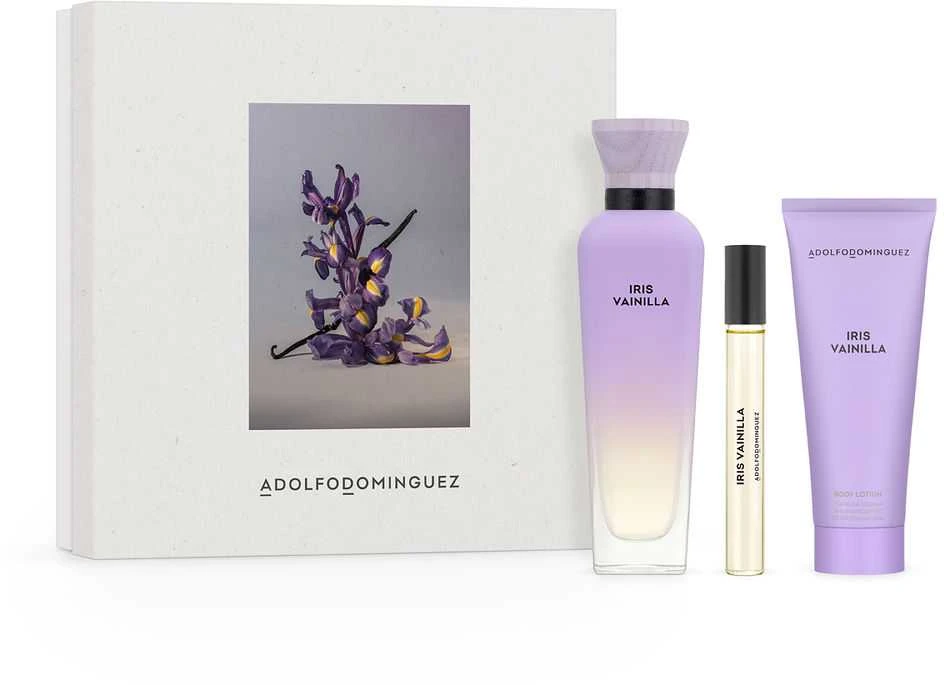 Adolfo Dominguez Iris Vainilla Eau De Parfum Purškiklis, 120 ml Set 3 Pieces