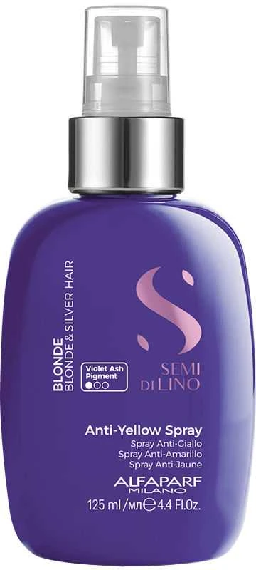 Alfaparf Milano Semi Di Lino Skirtas šviesiems plaukams and Sidabrinis Purškiklis natūraliai šviesiems tiek šviesintiems plaukams 125ml