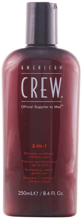 Šampūnas, kondicionierius ir dušo želė American Crew 3in1 Tea-Tree Shower Essential, 250 ml