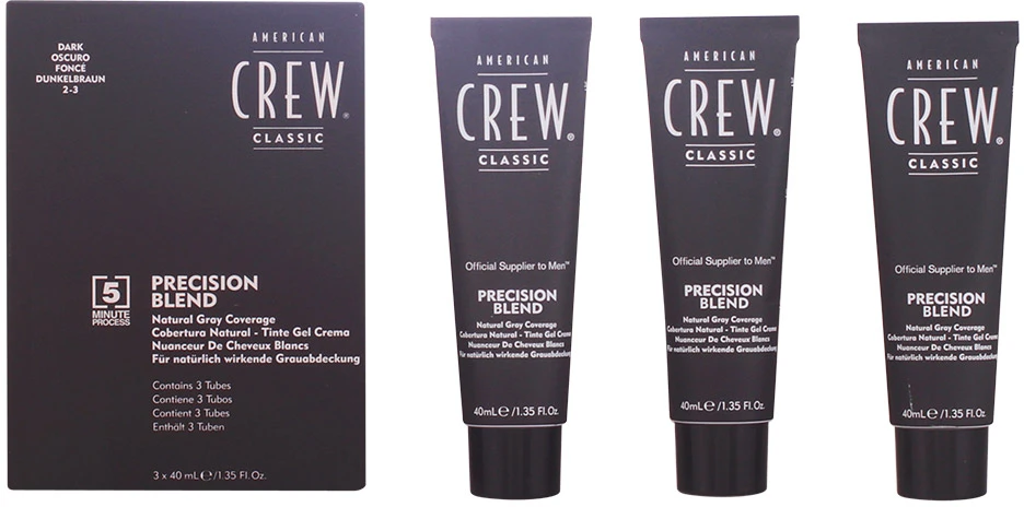 „American Crew Precision Blend“ plaukų dažai 3 kartus, 40 ml, tamsi 2-3