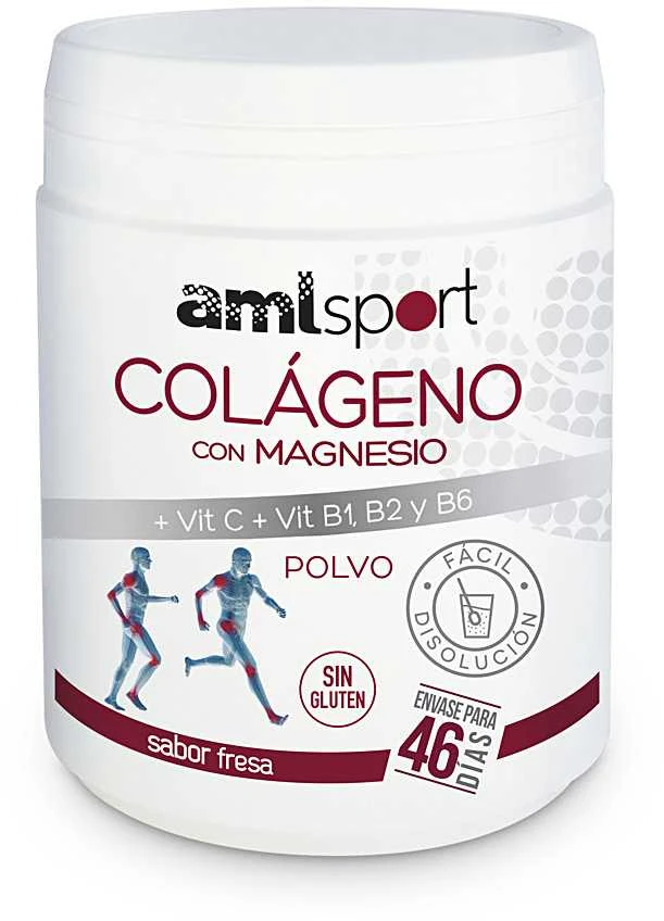 Amlsport Kolagenas su magniu Vit C Vit B1 B2 B6 Braškių skonio Pol