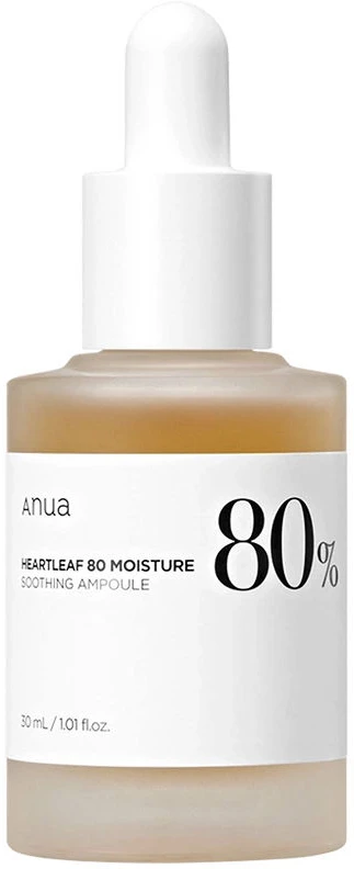 Anua Heartleaf 80% Moisture Soothing Ampoule Raminamasis serumas, 30 ml