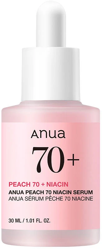 Anua Peach 70 Niacin Serum Šviesinantis veido serumas su persikų ekstraktu ir niacinamidu, 30 ml