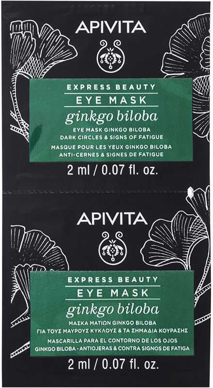 Apivita Dark Circles And Eye-Puffiness Mask With Ginkgo Biloba veido kaukė 2x2ml